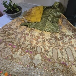 Elegant Multicolor Embroidered Fabric